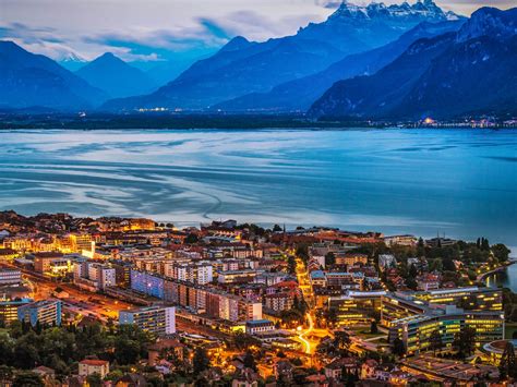 Desktop wallpapers » world » switzerland. Vevey Switzerland On Lake Geneva Wallpaper Hd ...