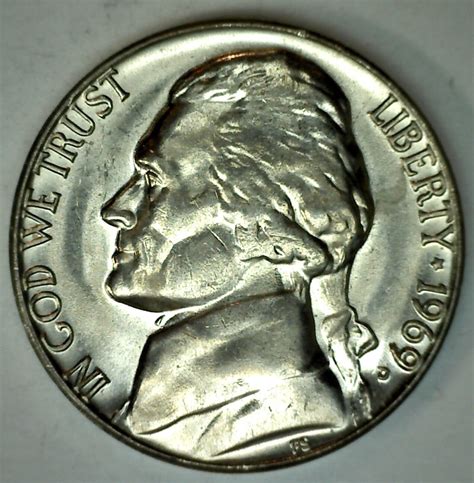 1969 D Jefferson Nickel 5c Us Coin Uncirculated Five Cents Ebay