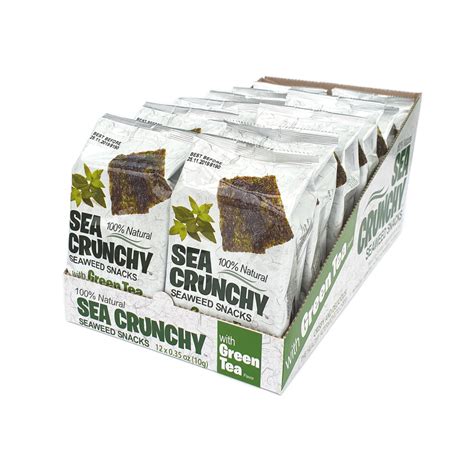 Sea Crunchy Seaweed Snacks With Olive Oil 10g X 12pcs Seaweed Market