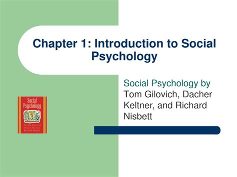 Ppt Chapter 1 Introduction To Social Psychology Powerpoint
