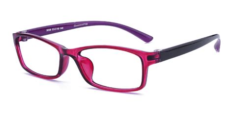 Womens Rectangle Eyeglasses Full Frame Tr90 Purple Fp1764