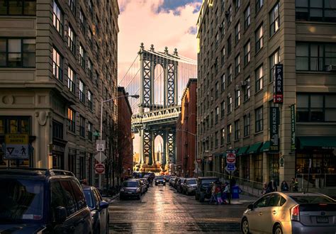 Brooklyn Park Manhattan Bridge Street Bridge Hd Wallpaper