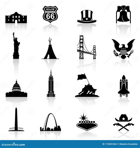 Famous Monuments And Icons Of American Culture Editorial Stock Image