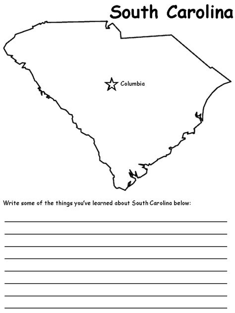 South Carolina State Symbols Coloring Pages Clrg