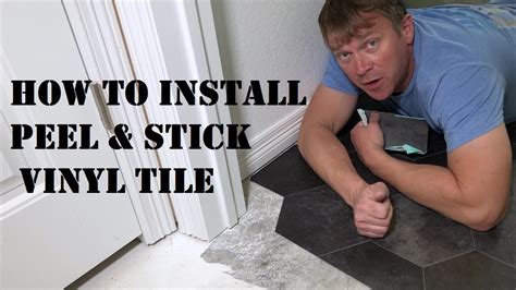 How To Install Peel And Stick Vinyl Tile Youtube