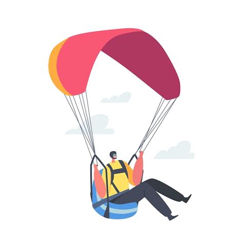 Premium Vector Skydiving Extreme Paragliding Activities Recreation