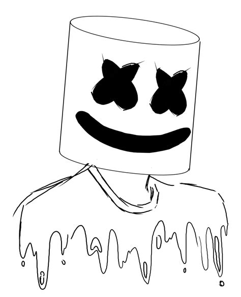 Marshmello Dj Coloring Pages Coloring Pages