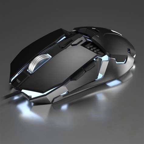 Basic Wired Mechanical Mouse Usb Wired 1000 6400dpi 8 Buttons Led