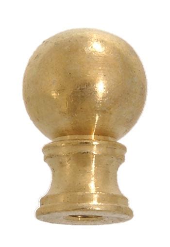 Ball Style Solid Brass Lamp Finial Burnished And Lacq 1 38 Ht