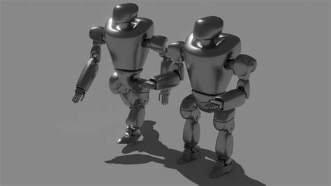 3d Model Simple Rigged Robot Vr Ar Low Poly Cgtrader