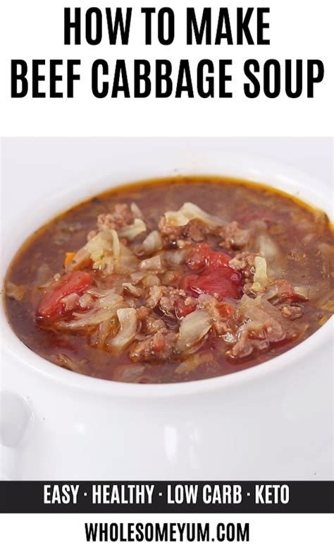 Hearty and extremely delicious, this one pot hamburger cabbage soup recipe is easy to make and always a huge hit! Pin by Lucy Nguyen on Soups in 2020 | Soup with ground ...