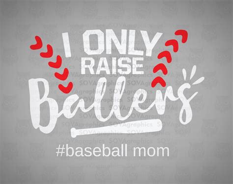 I Only Raise Ballers Svg Baseball Mom Svg Baseball Svg Etsy India