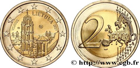 Lituanie 2 Euro Vilnius 2017 Feu459473 Euros