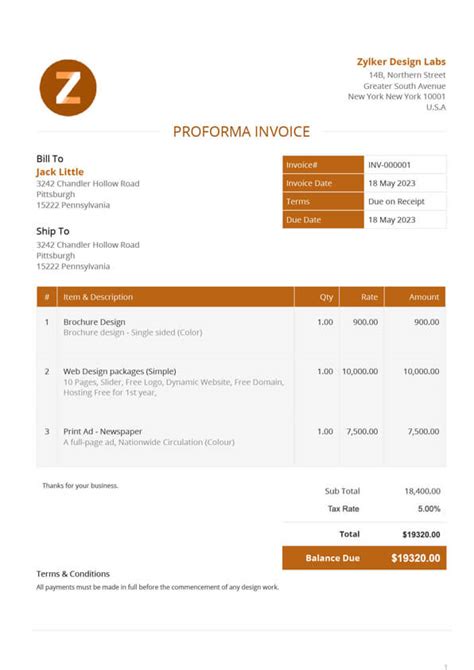 Free Pro Forma Invoice Template Generate Proforma Invoices Zoho Invoice The Best Porn