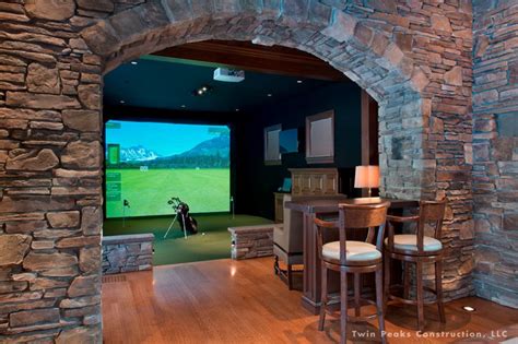 Perfecting Your Man Cave Theme Home Golf Simulator Golf Room Golf