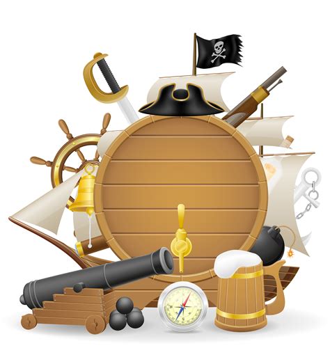 Pirate Concept Icons Vector Illustration 488385 Vector Art At Vecteezy