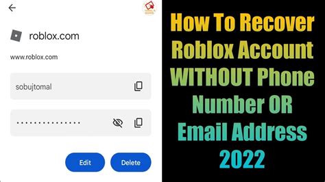 How To Recover Roblox Account Without Phone Number Or Email Address