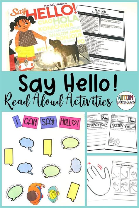 Say Hello Behavior Basics Book Club Say Hello Book Activities