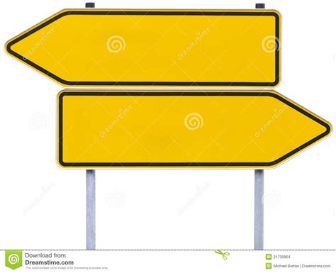 German Direction Signs With Clipping Path Stock Photo - Image of concepts, background: 21739964