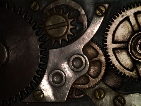 Gears Mechanical Technics Metal Steel Abstract Abstraction Steampunk