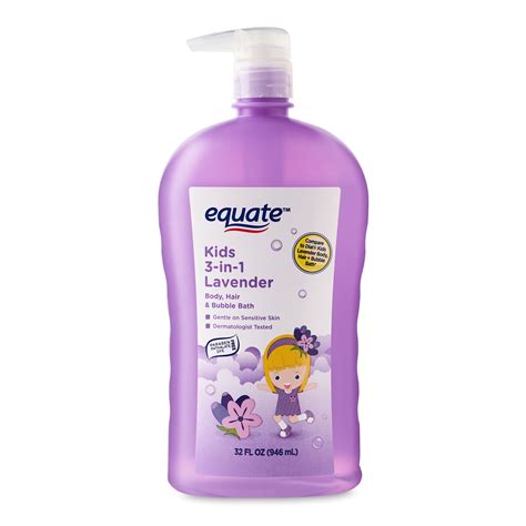 Equate Kids 3 In 1 Body Hair And Bubble Bath Lavender 32 Fl Oz