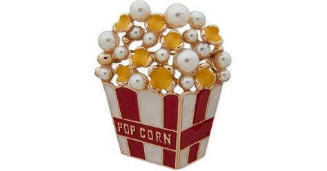 Anne Klein Gold Tone Boxed Multi Bagged Popcorn Pin In Metallic Lyst