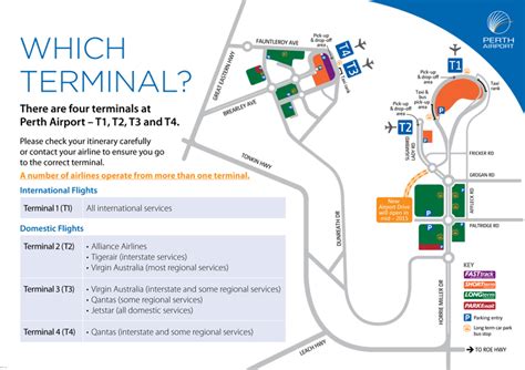 Perth Airport Long Term Parking Map