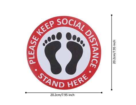 Buy 15 Pack 8 Social Distancing Floor Signs Stand Here Safe