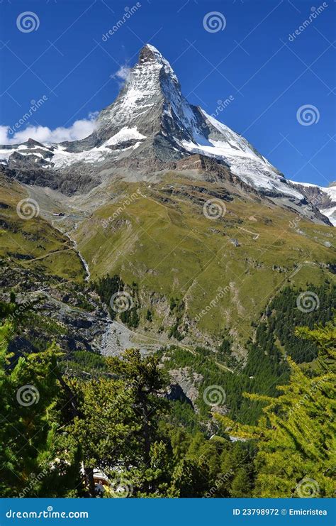 Mt Matterhorn In Switzerland Alps Pennine Stock Photo Image Of