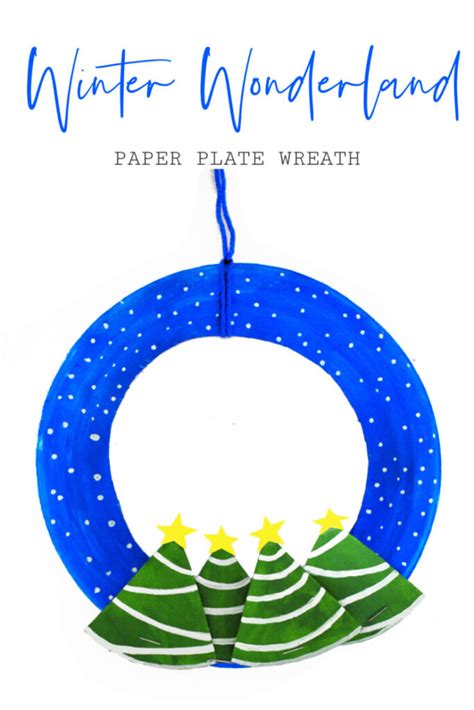 Winter Wonderland Paper Plate Wreath Easy Craft For Kids