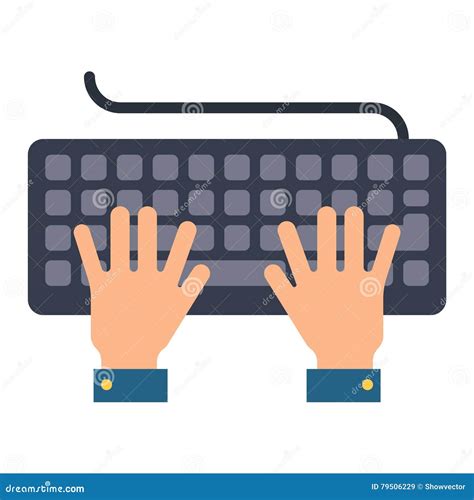 Keyboard Hands Vector Stock Vector Illustration Of Hardware 79506229