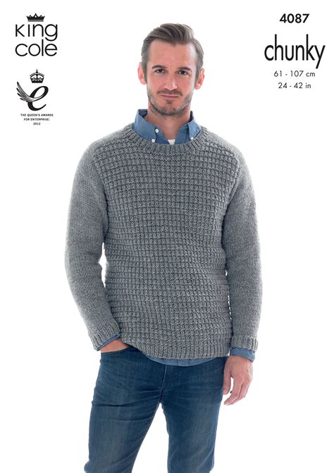 Sweater And Hoodie King Cole Mens Knit Sweater Pattern Jumper