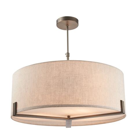 Endon Hayfield Ceiling Pendant Light In Brushed Bronze Finish With