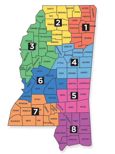 Mpe District Map Mississippi Professional Educators