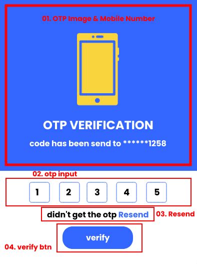 otp verification card design html css and bootstrap rustcode