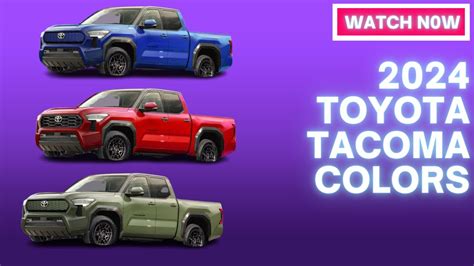 2024 Toyota Tacoma Colors Youtube