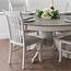 Wood Top & White Round Dining Table