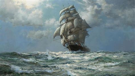 Fantasy Ship Boat Art Artwork Ocean Sea Wallpaper 2560x1440 669710