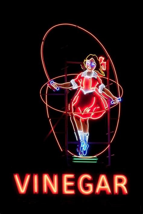 Neon Sign Skipping Girl Vinegar Melbourne Australia By Jane