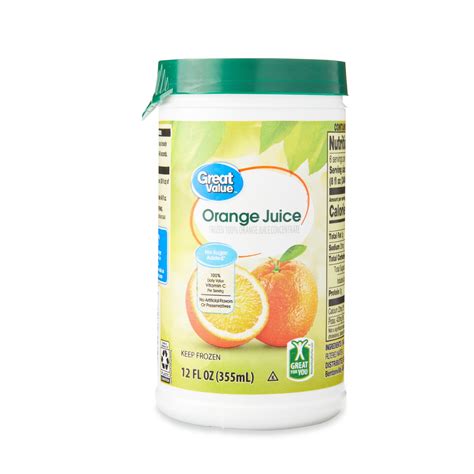 Great Value Frozen Orange Juice 12 Fl Oz
