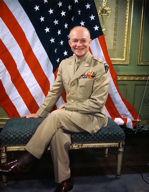 Dwight Eisenhower Smiling After Giving A Press Conference On Allied