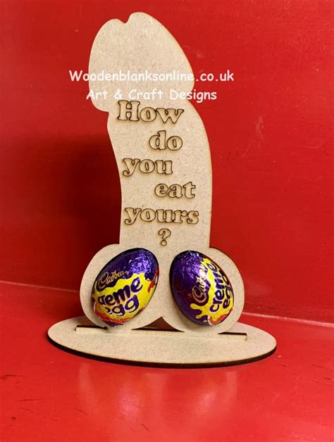 Etched Penis Cadbury Creme Egg Holder - Wooden Blanks OnlineWooden
