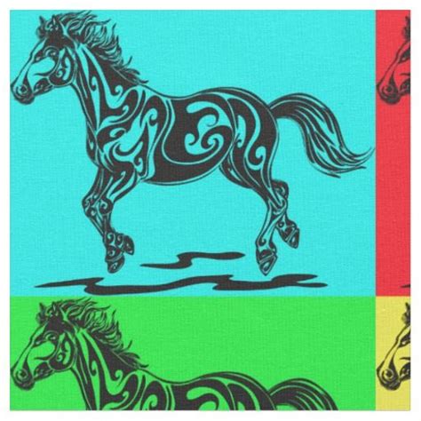 Horses Of A Different Color Fabric Horse Fabric Fabric Color Fabric