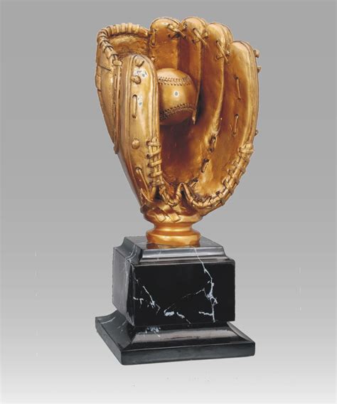 Baseball Glove Trophy Ampros Awards