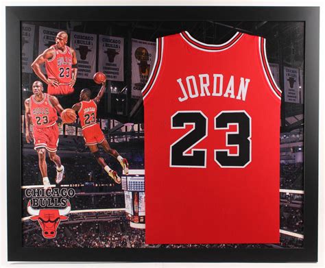 Michael Jordan 35x43 Custom Framed Jersey Pristine Auction