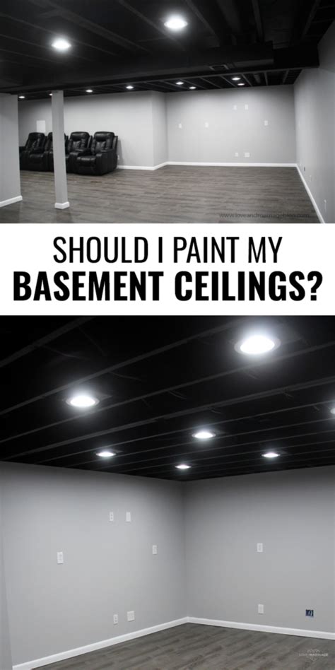 Our Painted Basement Ceiling Black With Photo Examples