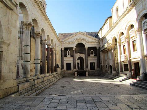 Peristyle Square Of Diocletians Palace Palace Split Croatia