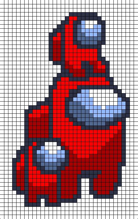 Minecraft Pixel Art Grid Alpha Pattern 56788