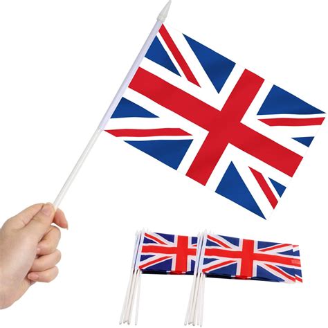 Anley British Union Jack Stick Flag Great Britain 5x8 Inch Handheld