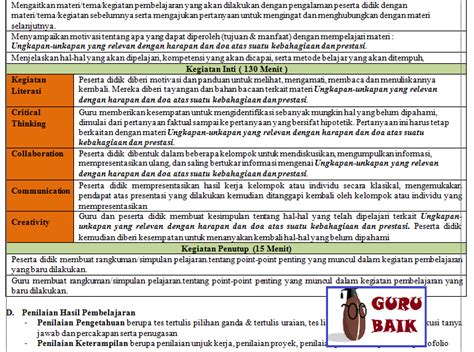 Disusun sesuai se nomor 14 dengan 3 komponen wajib didalamnya. RPP 1 Lembar Bahasa Inggris SMP/Mts Semua Kelas K13 Revisi 2020 - Guru Baik
